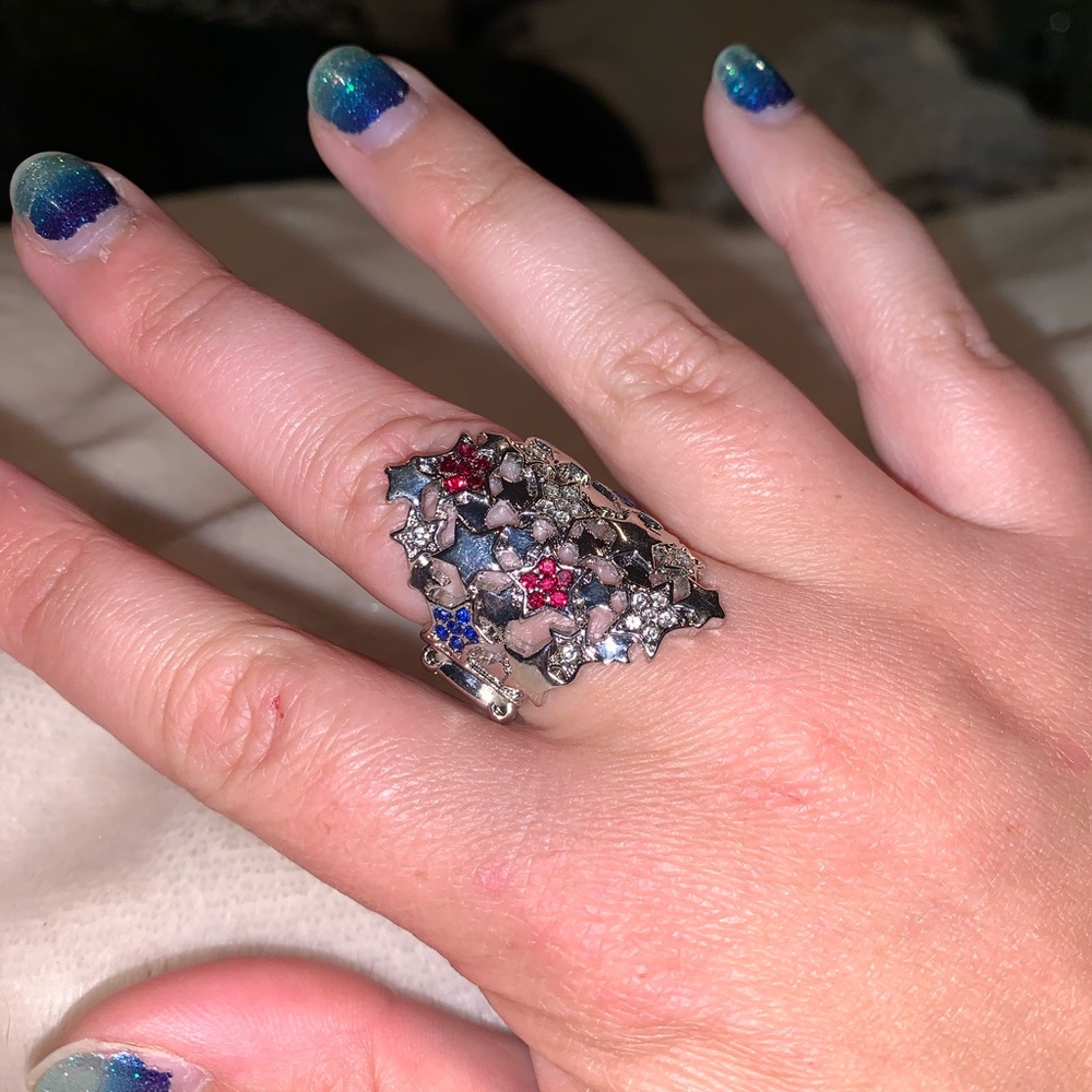 Red/white/blue star ring